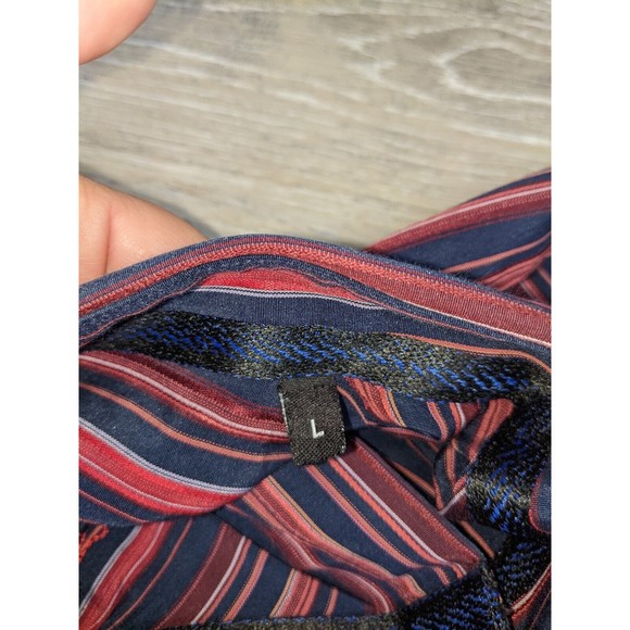 Visconti Paisley Shirt Men's Medium Flip Cuff Multicolor Peach Orange Party Fun - Picture 9 of 9